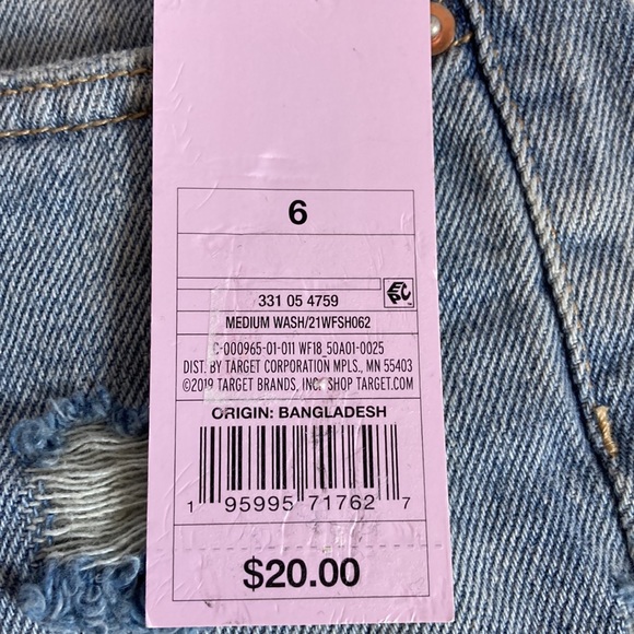 Wild Fable High Rise Distressed Bermuda Shorts Size 6 - Picture 12 of 12